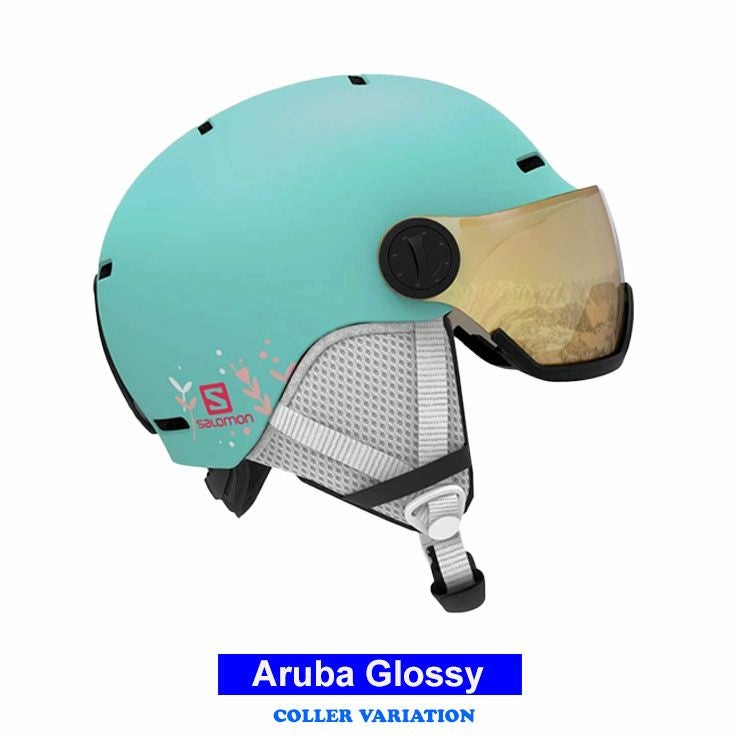SALOMON サロモン キッズ ヘルメット GROM VISOR バイザー付き