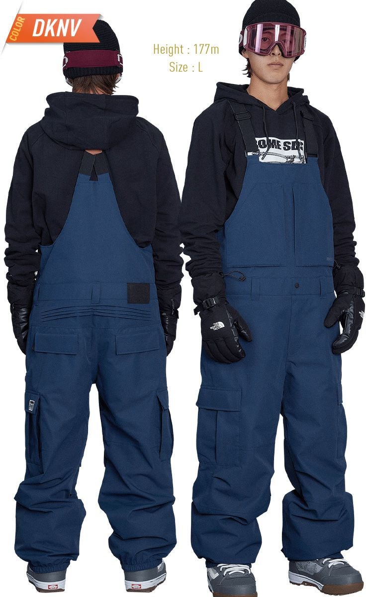 ROME SDS KNUCKLE DRAGGERS ビブパンツ カモ柄 L ROME SDS スノーボードウェア ローム メンズ BAGGY CARGO BIB PANTS