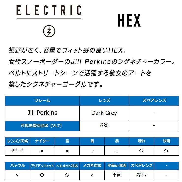 2025 ELECTRIC エレクトリック HEX ヘックス スノーボード ゴーグル