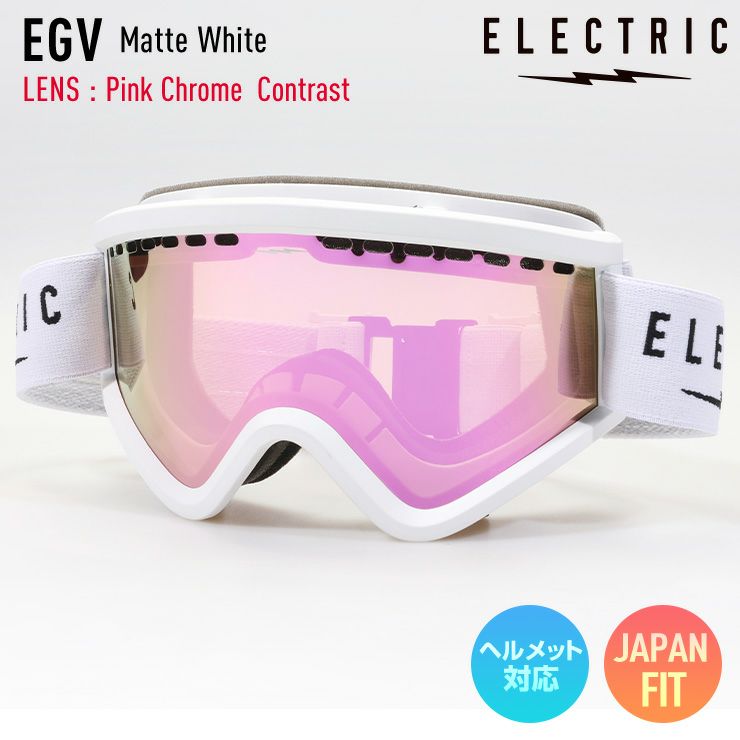 X1　　KLEVELAND マットホワイト/ピンククローム ゴーグル ELECTRIC KLEVELAND PINK CHROME - Ski goggles
