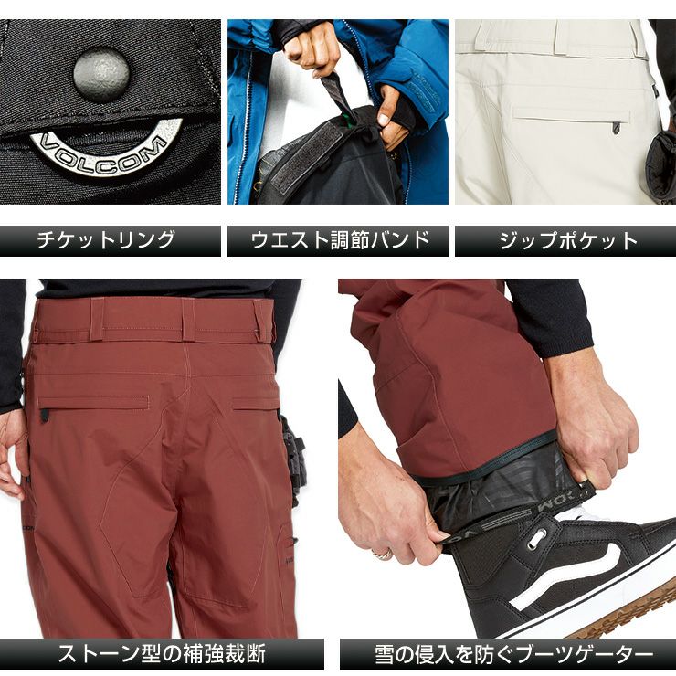 VOLCOM ボルコム　GORE-TEX　ゴアテックス　パンツ　スノボ　朱 VOLCOM ボルコム L GORE-TEX スノーボード ウェア パンツ ユニセックス