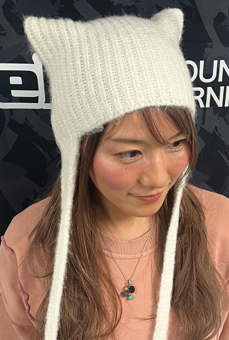 正規品 24-25 eb's エビス CAT BEANIE キャット ビーニー 猫耳 ニット