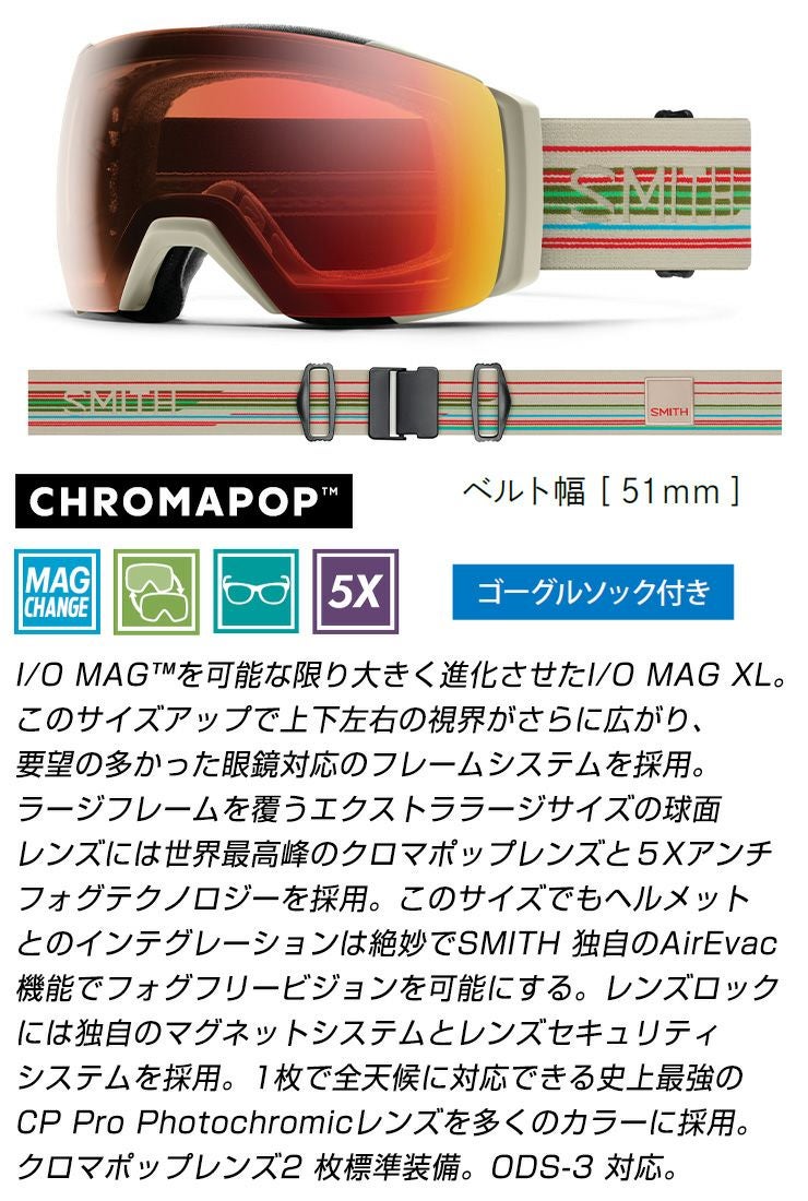 2025 SMITH スミス スノーボード ゴーグル I/O MAG XL アイオー マグXL
