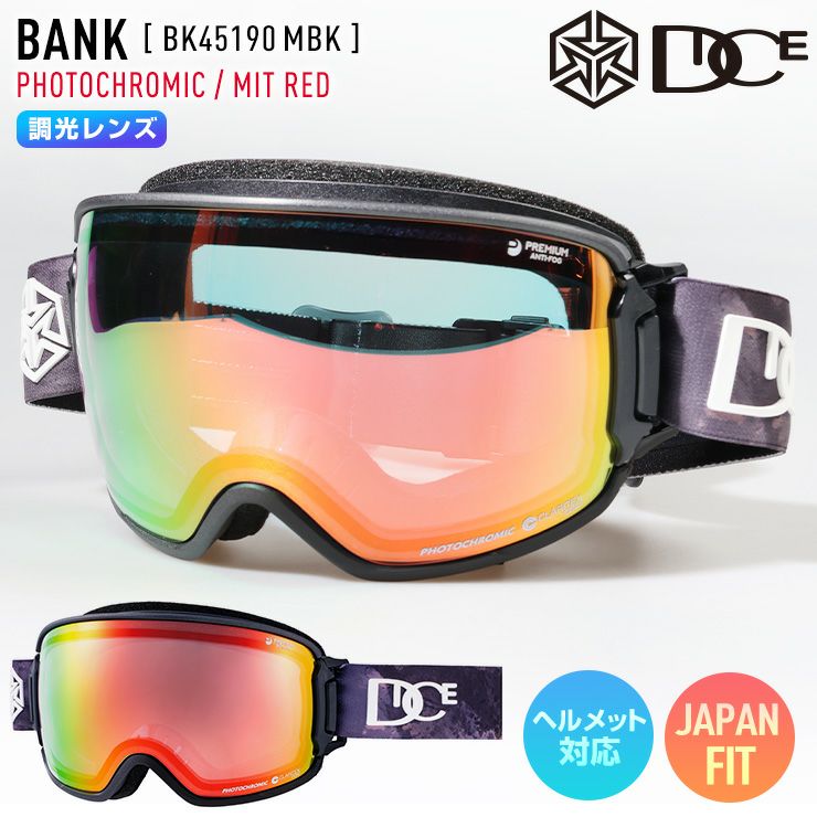 2025 DICE ダイス BANK バンク スノーボード ゴーグル BK45190 カラー