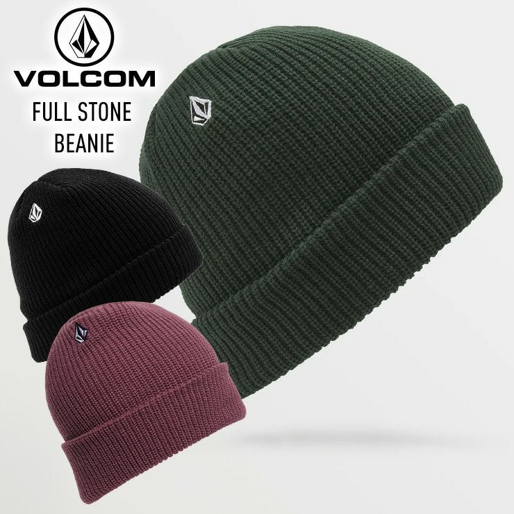 新品未使用 STONE  ニット帽　FULLRIBRWSWOOL 正規品 24-25 VOLCOM ボルコム FULL STONE BEANIE フルストーン