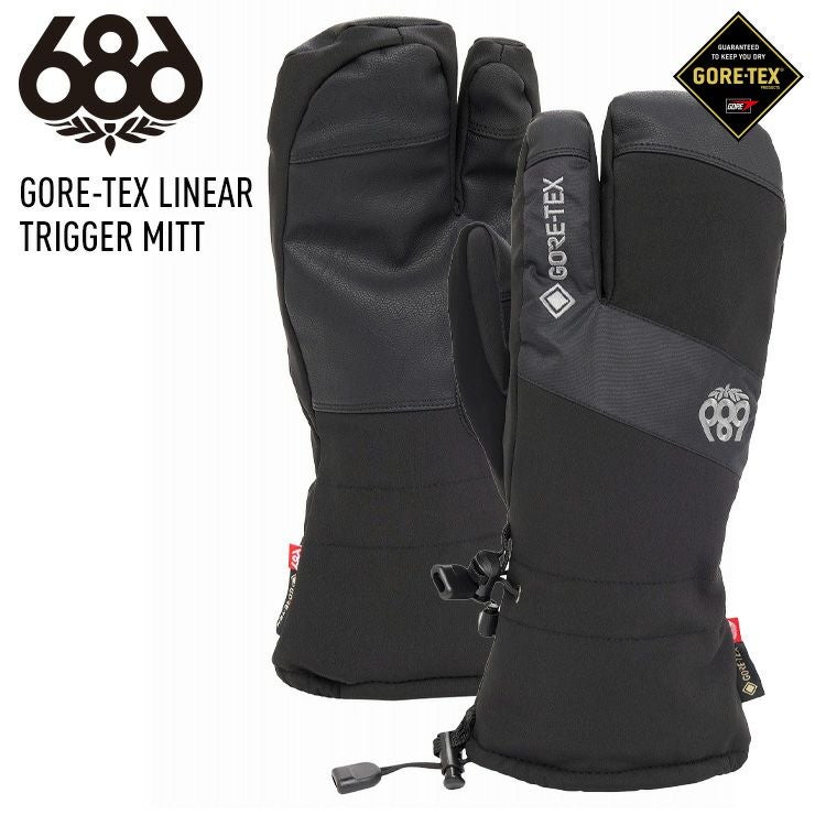 新品未使用686 ゴアテックスライナー トリガーミット グローブ　L ブラック 24-25 686 シックスエイトシックス GORE-TEX LINEAR TRIGGER MITT