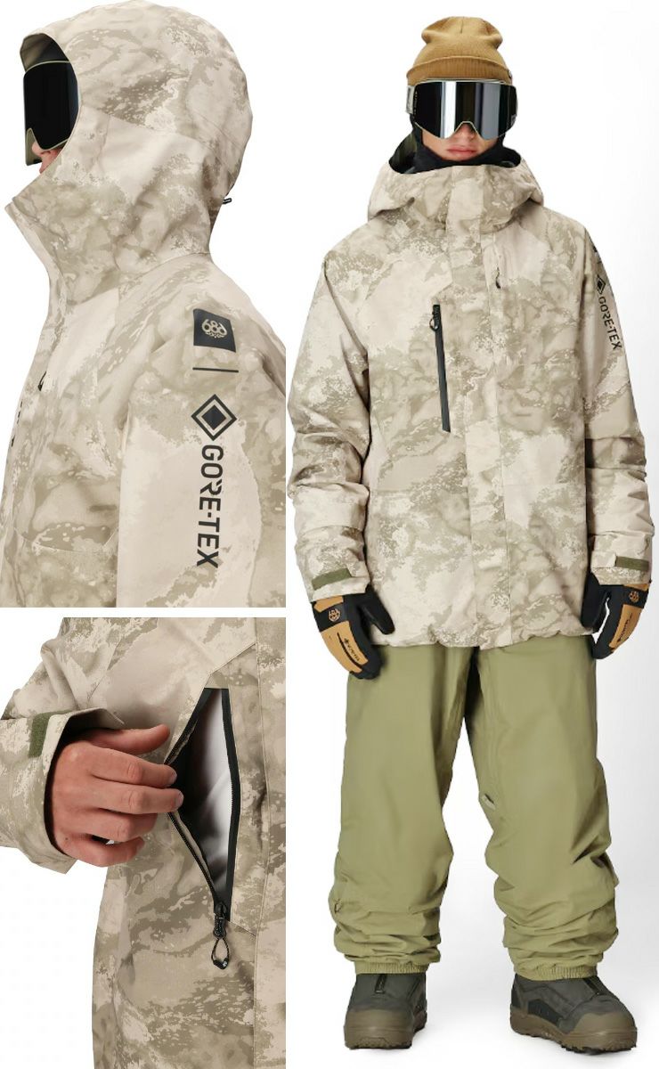 686 ゴアテックス　スキースノボジャケット 686 シックスエイトシックス GORE-TEX CORE SHELL スノーボード ウェア