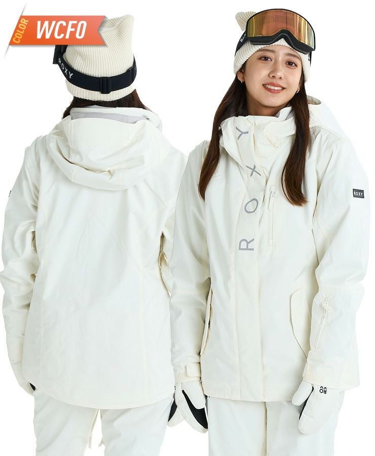 ROXY JETTY SOLID NP スノーボードジャケット ホワイト M ROXY（ロキシー） マウンテンパーカー ウインドブレーカー ROXY JETTY