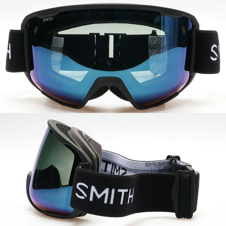 SMITH アクアブルー ゴーグル 24/25 I/O Mag S - Black/CPop Every Day Blue Mirror - Ski Haus