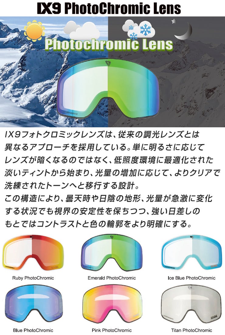 早期予約】2027 IXNINE アイエックスナイン IX6 スノーボード ゴーグル